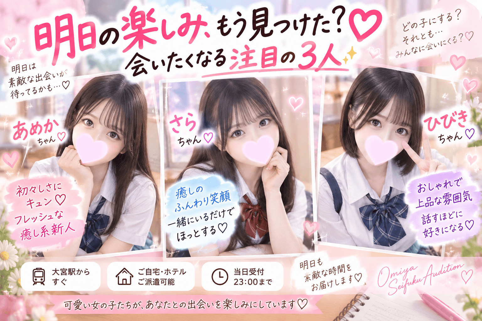 9月9日(水)💗明日の楽しみ、もう見つけた?♡会いたくなる注目の3人✨
