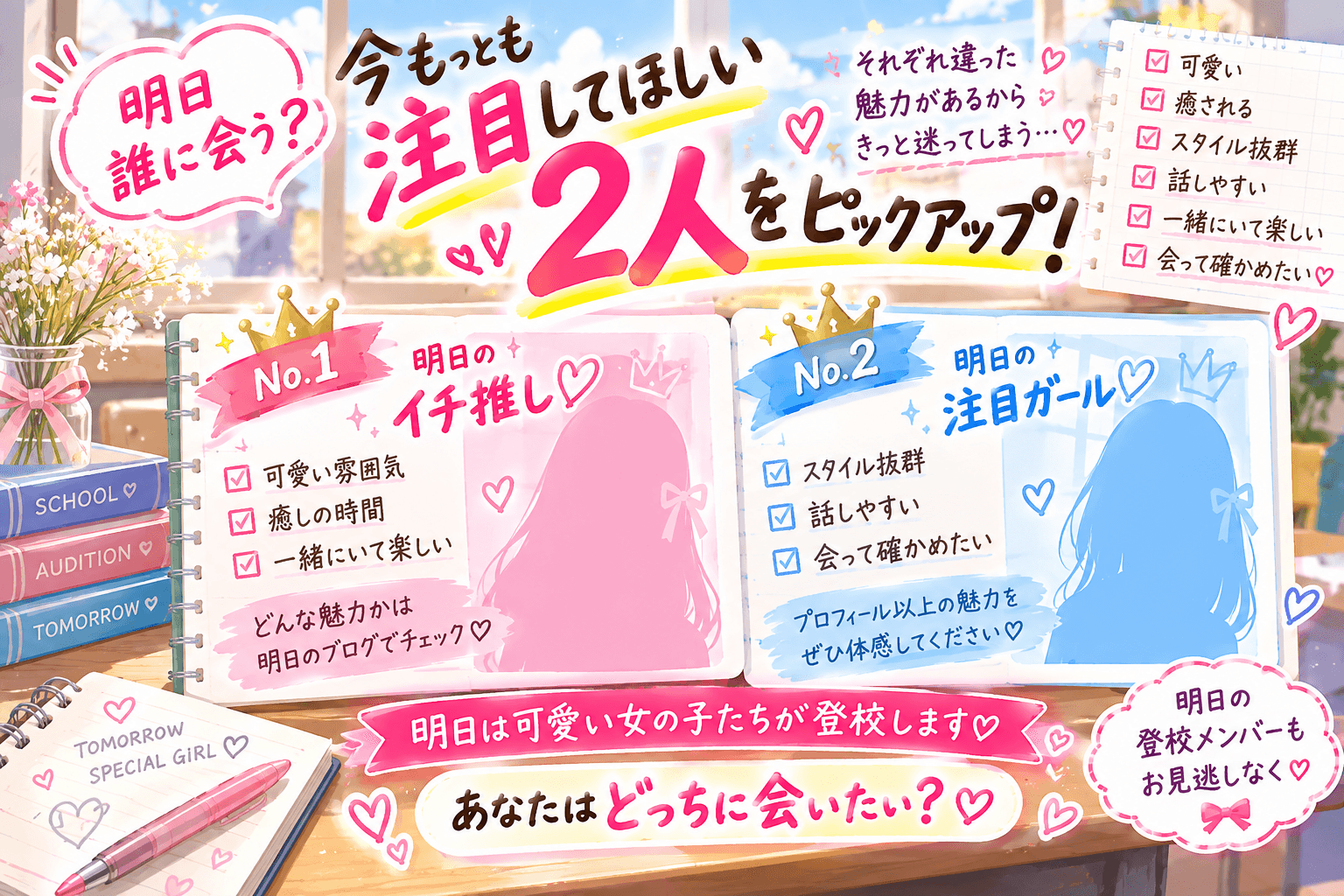 9月29日(火)💘明日誰に会う?♡今もっとも注目してほしい2人をピックアップ!