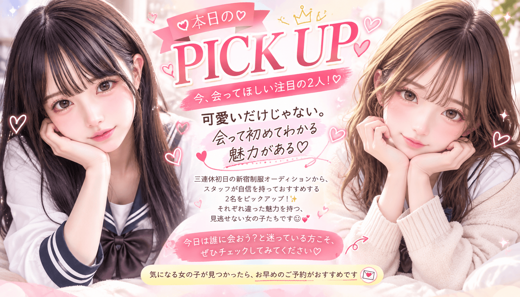 10月10日(土)💗 本日のPICK UP♡今、会ってほしい注目の2人!🎀